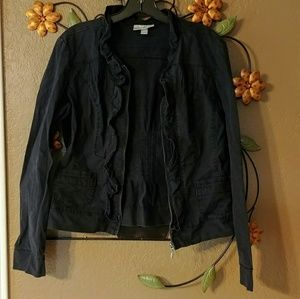 Dressbarn Jacket with Soft Ruffles